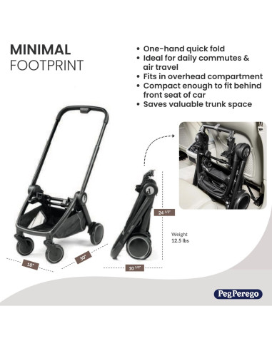 Peg Perego City Loop Cochecito Modular y Asiento de Auto