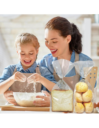 Bolsas de Celofán Transparentes QOIUSO 100pcs 27.9x12.7cm