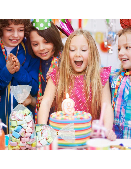 Bolsas de Celofán Transparentes QOIUSO 100pcs 27.9x12.7cm