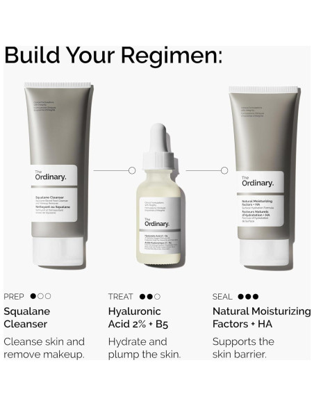 Set de Cuidado de Piel Grasa The Ordinary - Hidratante Ácido Hialurónico 2% + B5 29.57 ml, Limpiador Escualano 150 ml Set de Cuidado de Piel Grasa The Ordinary - Hidratante Ácido Hialurónico 2% + B5 29.57 ml, Limpiador Escualano 150 ml