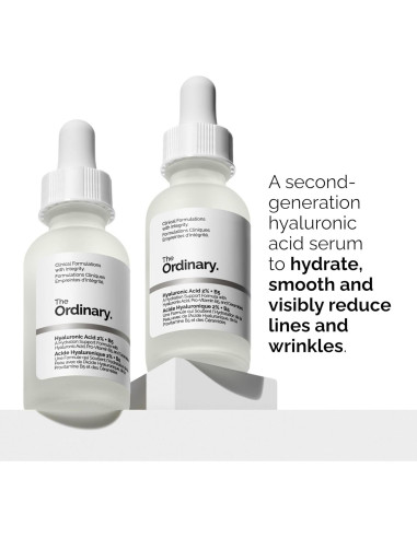 Set de Cuidado de Piel Grasa The Ordinary - Hidratante Ácido Hialurónico 2% + B5 29.57 ml, Limpiador Escualano 150 ml
