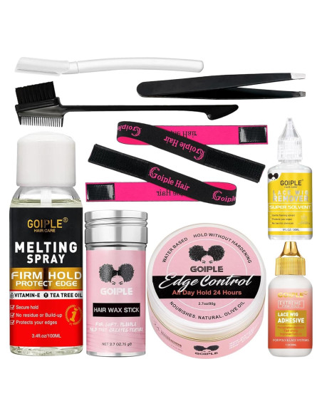 Kit de Pegamento y Spray Derretidor para Pelucas GOIPLE CARE