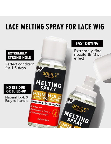 Kit de Pegamento y Spray Derretidor para Pelucas GOIPLE CARE