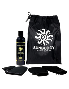Tan Physics Auto-bronceador 8 oz + Set 6 Piezas - Guantes y Exfoliador