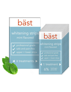 Tiras Blanqueadoras de Dientes Bst Sabor Menta - 8 Paquete
