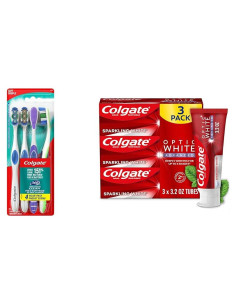 Cepillo de Dientes Colgate 360 Suave + Pasta Optic White 3x90.7g