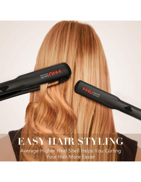 Plancha de Pelo Profesional MHU Cerámica 1.25" Doble Voltaje