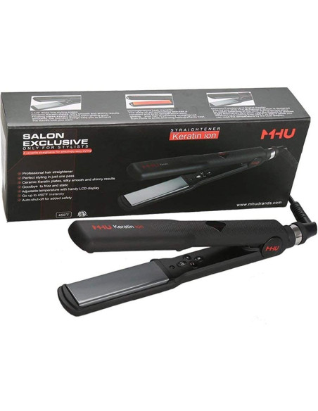 Plancha de Pelo Profesional MHU Cerámica 1.25" Doble Voltaje
