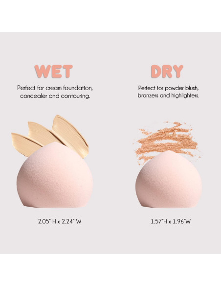 Set de Esponjas de Maquillaje DAB&GLOW Ultra Suave 4 Piezas