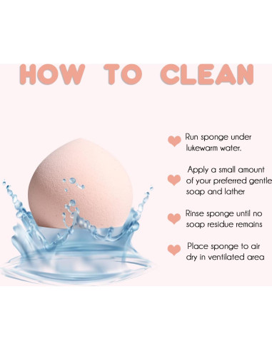Set de Esponjas de Maquillaje DAB&GLOW Ultra Suave 4 Piezas