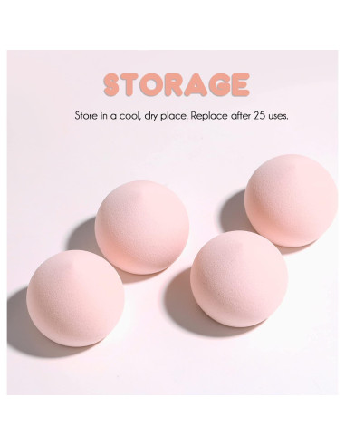 Set de Esponjas de Maquillaje DAB&GLOW Ultra Suave 4 Piezas