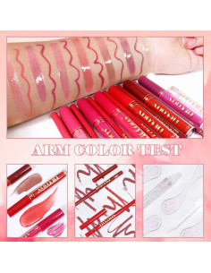 Juego de 13 Piezas de Lápiz y Brillo Labial MooGlamor 2