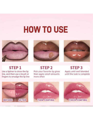 Juego de 13 Piezas de Lápiz y Brillo Labial MooGlamor