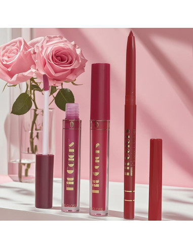 Juego de 13 Piezas de Lápiz y Brillo Labial MooGlamor