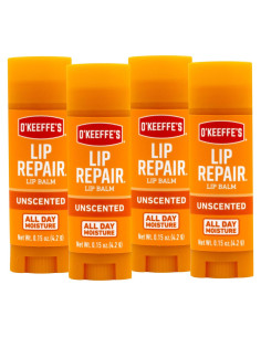 Bálsamo Labial O'Keeffe's Sin Fragancia - Paquete de 4