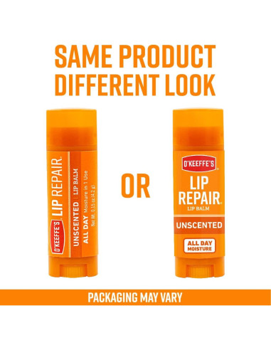 Bálsamo Labial O'Keeffe's Sin Fragancia - Paquete de 4