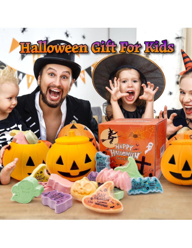 15 Bombas de Baño Halloween para Niños - Cubo Calabaza