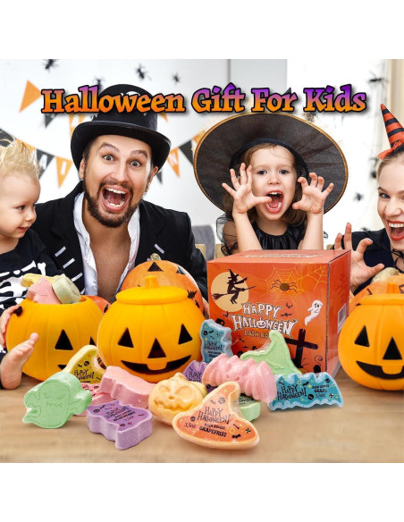 15 Bombas de Baño Halloween para Niños - Cubo Calabaza
