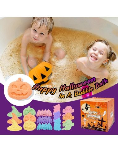 15 Bombas de Baño Halloween para Niños - Cubo Calabaza