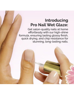 Esmalte de Uñas Pro Nail Wet Glaze Clear 70.87 g - Acabado Brillante 2