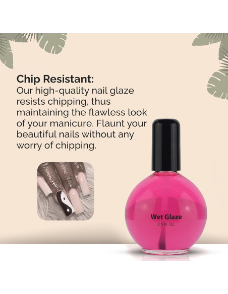 Esmalte de Uñas Pro Nail Wet Glaze Clear 70.87 g - Acabado Brillante