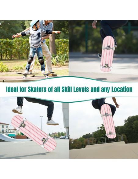 Patineta Completa UHMLTCRBOD 31" x 8" 7 Capas Arce Doble Kick