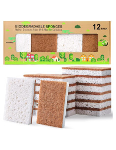Esponjas de Cocina Ecológicas PANYEE - 12 Unidades Biodegradables