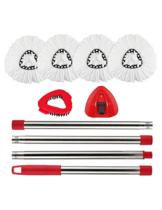 Repuesto Mop Giratorio Vileda/Ocedar - 4 Paños Microfibra