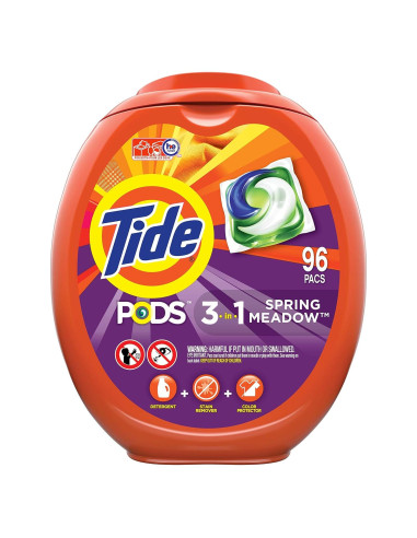 Tide PODS Detergente para Ropa 96 Unidades Pradera Primaveral