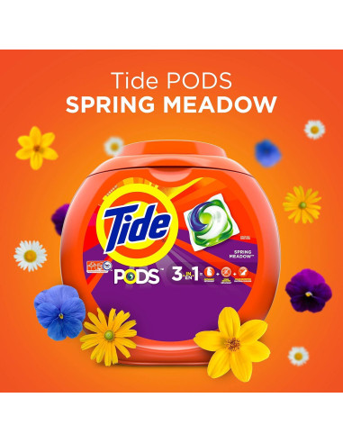 Tide PODS Detergente para Ropa 96 Unidades Pradera Primaveral