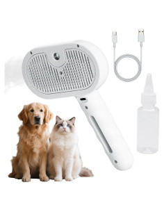 Cepillo de Vapor para Mascotas HESUSLA 2 en 1 Antiestático