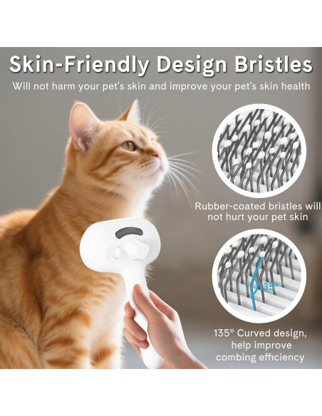Cepillo de Vapor para Mascotas HESUSLA 2 en 1 Antiestático
