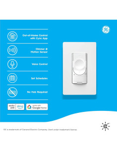 Interruptor de Luz Inteligente Dimmer GE Cync + Sensor Movimiento, 2 Piezas 2