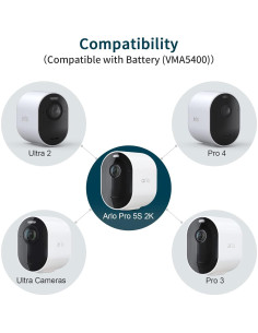 Cargador de Batería LCD Hanatora Doble para Arlo Pro 3/4/5S 2K 2