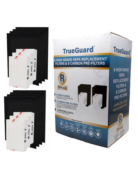 Filtros HEPA TRUEGUARD R para Purificadores de Aire - 6 Filtros + 8 Prefiltros