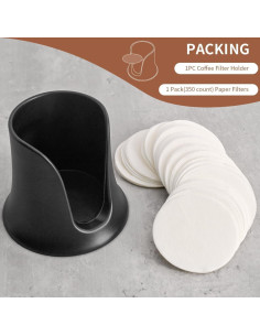 Soporte de Filtro de Café CAFEMASY con 350 Filtros 64mm 2