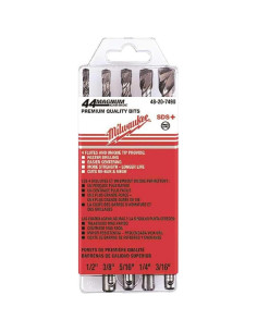 Brocas de Carburo Milwaukee SDS-Plus 5 Piezas 4.8-12.7 mm 2