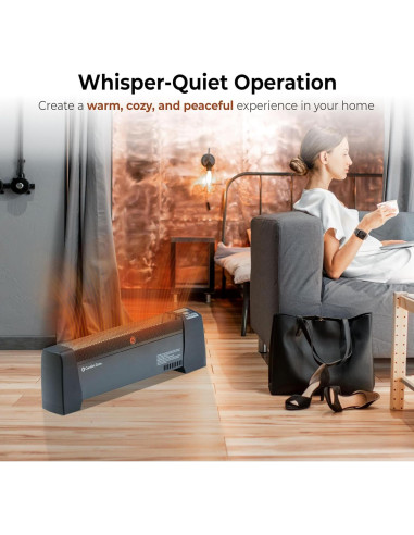 Calefactor de Zócalo Comfort Zone CZ650B 1500W Digital Negro