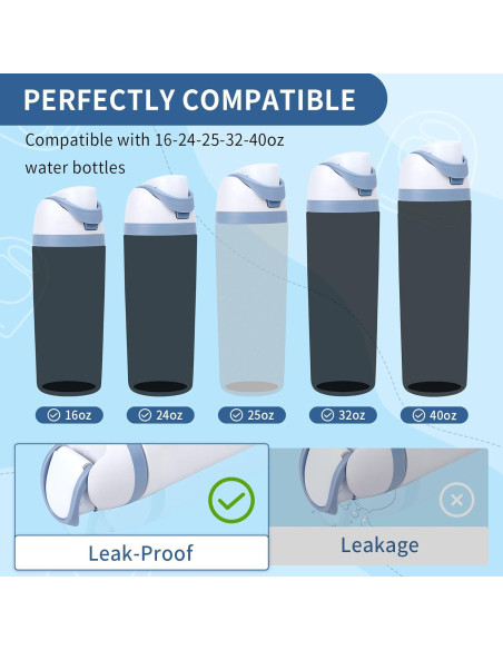 6 Tapones de Silicona Reemplazo Owala FreeSip 0.47-1.18L Gris