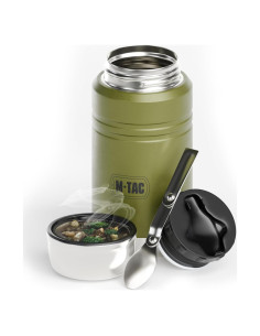 Tarro de Comida Aislado M-Tac 750ml Acero Inoxidable a Prueba de Fugas