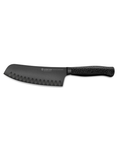 Cuchillo Wüsthof Rotoku Performer 17.8 cm Bisel Hueco Negro