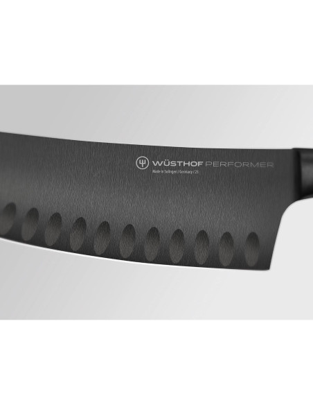 Cuchillo Wüsthof Rotoku Performer 17.8 cm Bisel Hueco Negro