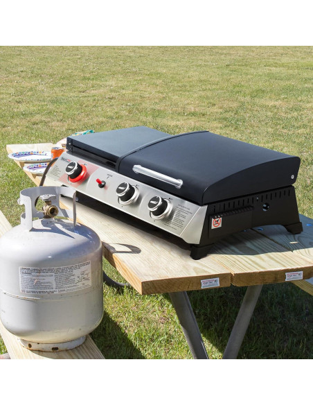 Parrilla de Gas Propano Royal Gourmet PD1305H 3 Quemadores 3-en-1