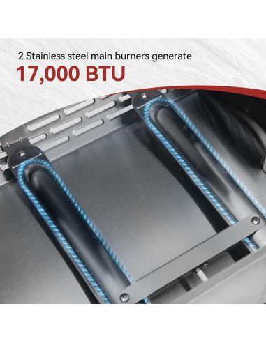Parrilla de Gas Propano Royal Gourmet PD1305H 3 Quemadores 3-en-1