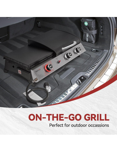 Parrilla de Gas Propano Royal Gourmet PD1305H 3 Quemadores 3-en-1