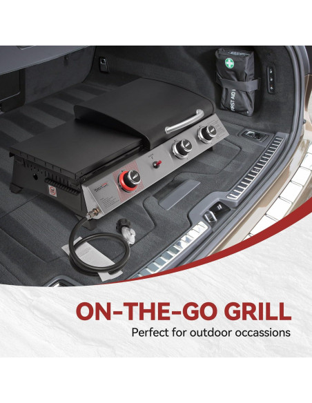 Parrilla de Gas Propano Royal Gourmet PD1305H 3 Quemadores 3-en-1