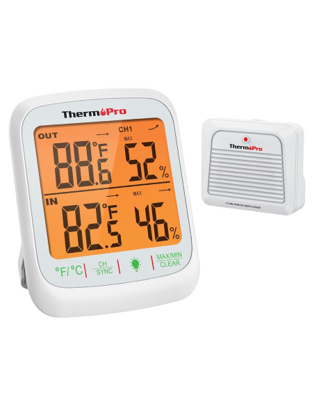 Termómetro Inalámbrico ThermoPro TP260B para Interior y Exterior Termómetro Inalámbrico ThermoPro TP260B para Interior y Exterior