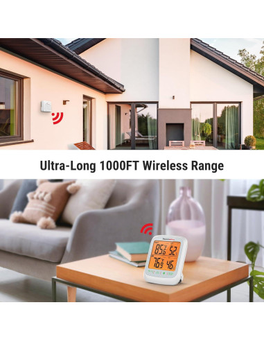 Termómetro Inalámbrico ThermoPro TP260B para Interior y Exterior