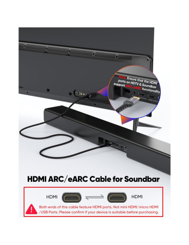 Cable HDMI eARC 8K 1.0m ZeniKon Ultra Alta Velocidad