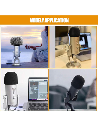 Cubierta de espuma para micrófono Blue Yeti y Yeti Pro - 3 piezas